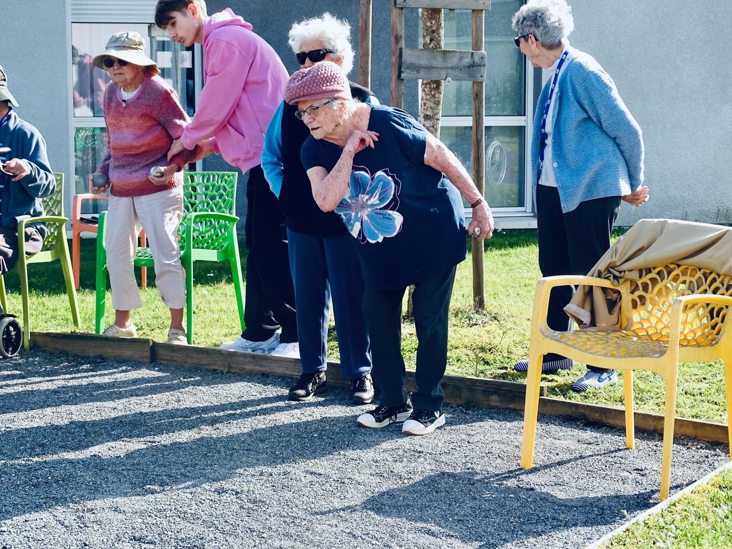 Pétanque en extérieur